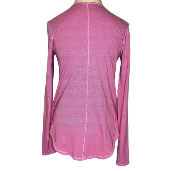 Lululemon Yogini 5 Year Long Sleeve Tee Wee Stripe Raspberry Vintage Pink - Picture 2 of 9
